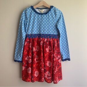 Matilda Jane Polka Dot Top Floral Bottom Dress Size 6